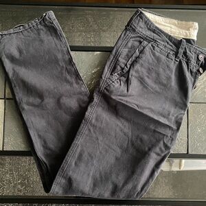 Aberocrombie & Fitch New Dark Gray Casual Pants NWT 32x34 Slim Straight Cotton